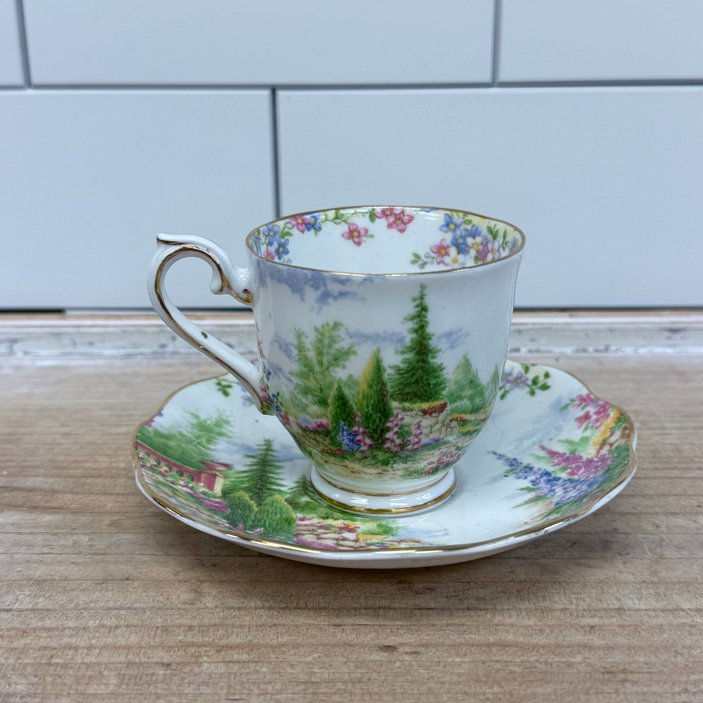 Royal Albert Kentish Rockery Teacup & Saucer, Bone China