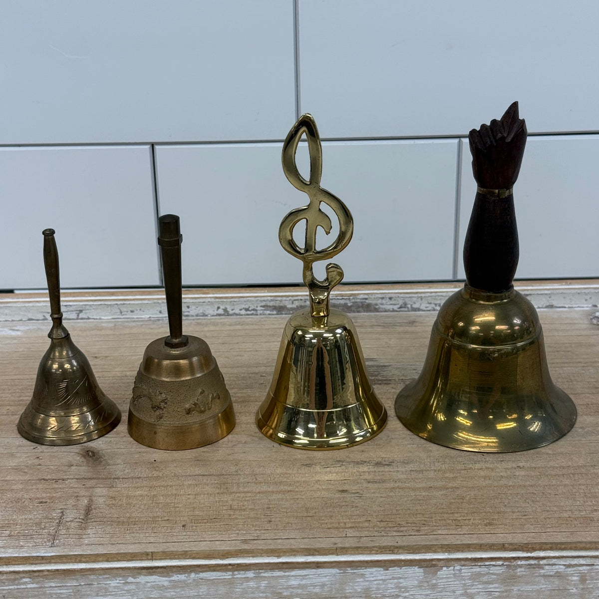 Collectible Bells Brass Porcelain Glass Selection