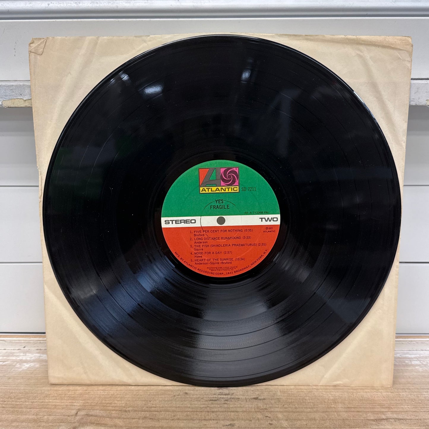 Yes Fragile Vinyl Record LP 1972