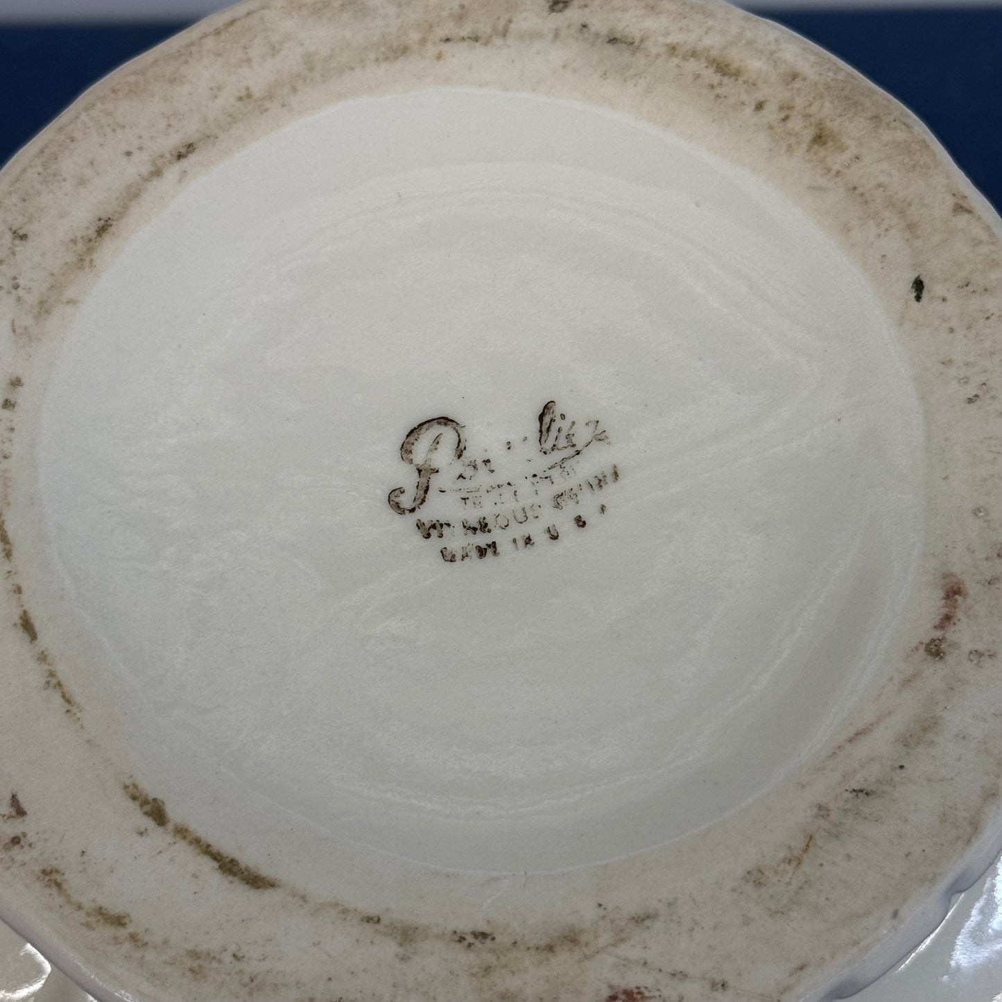 Porcelier Colonial Hearth Scene Vitreous China Teapot 1950s