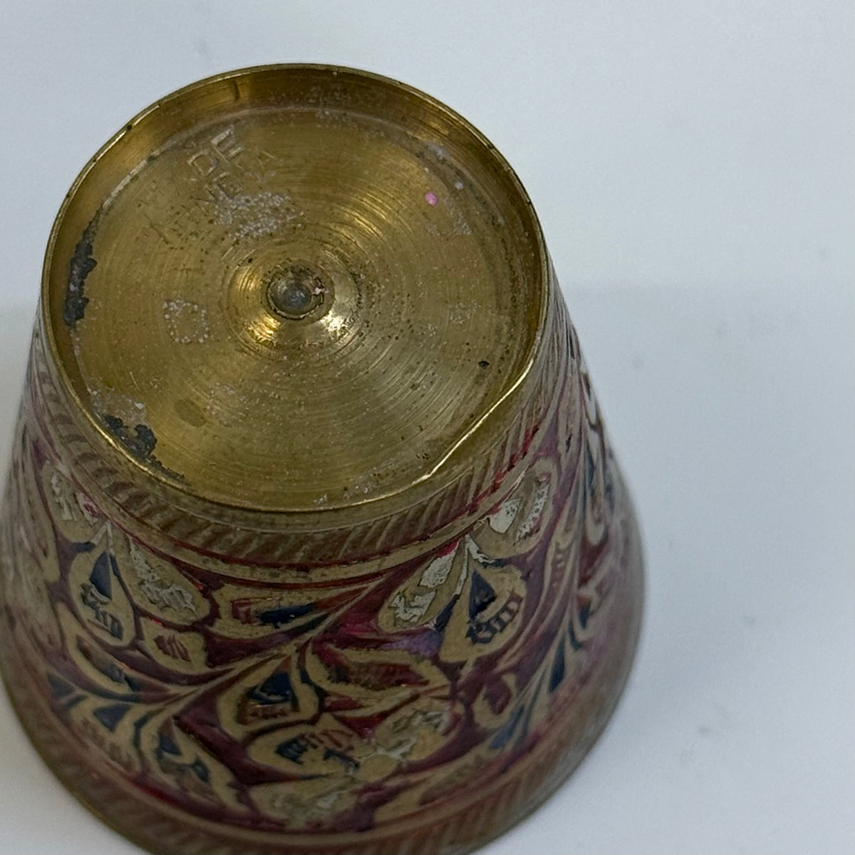Indian Brass Floral Shot Cups Set of 6