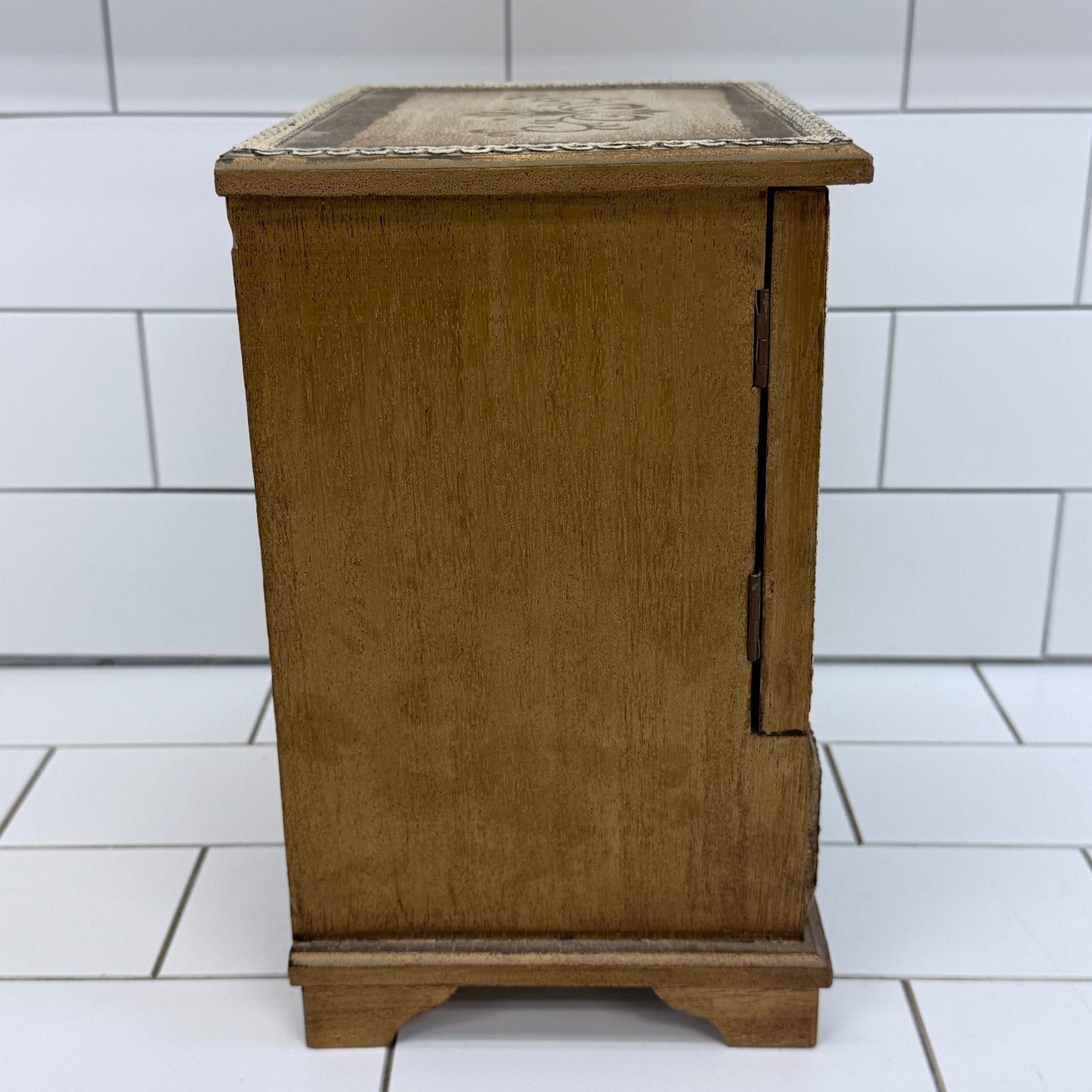 French Provincial Music Box Jewelry Cabinet Chest Vintage