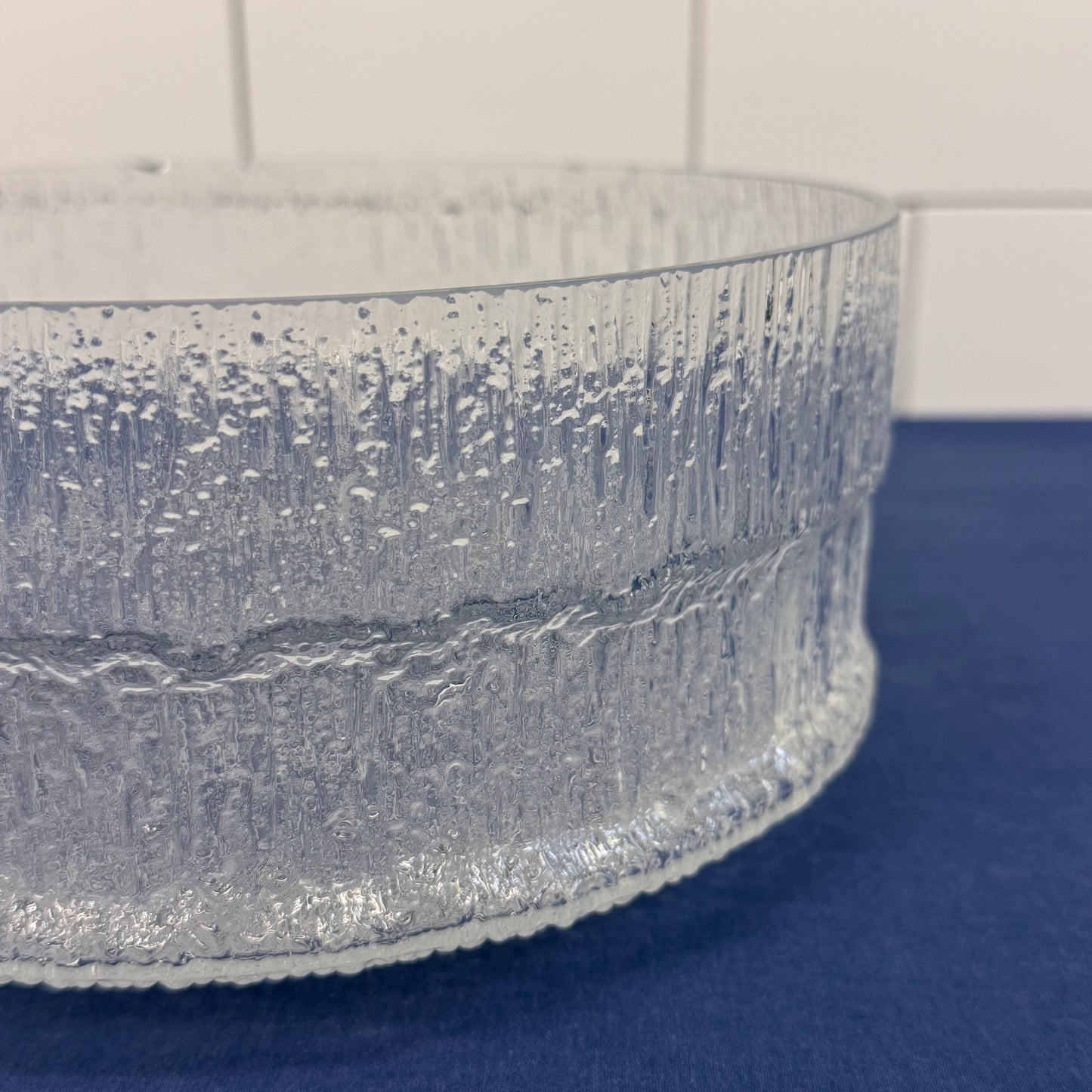 Tapio Wirkkala Iittala Aslak Icicle Glass Bowl Finland