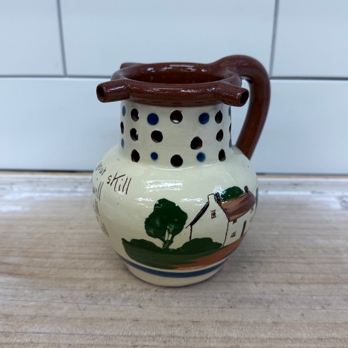 Torquay Pottery Jug, Mottoware