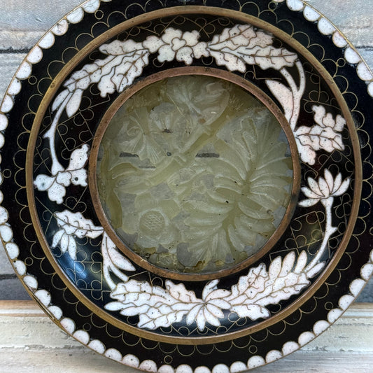 Cloisonné Jade Inlay Trinket Dish