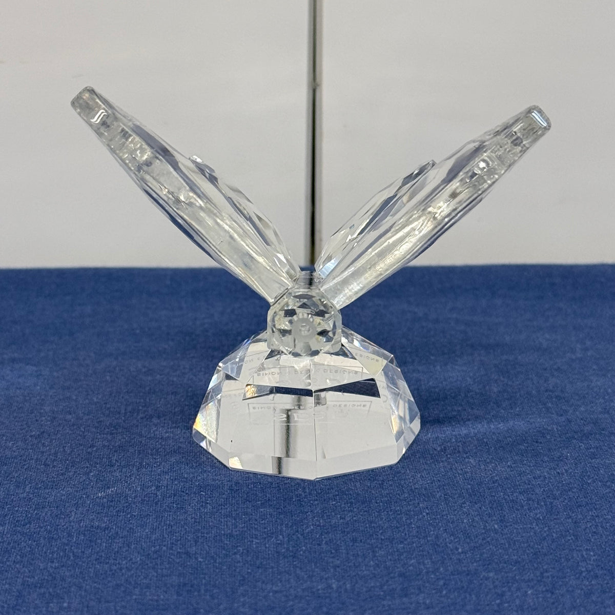 Simon Designs Butterfly Paperweight Faceted Crystal Figurine