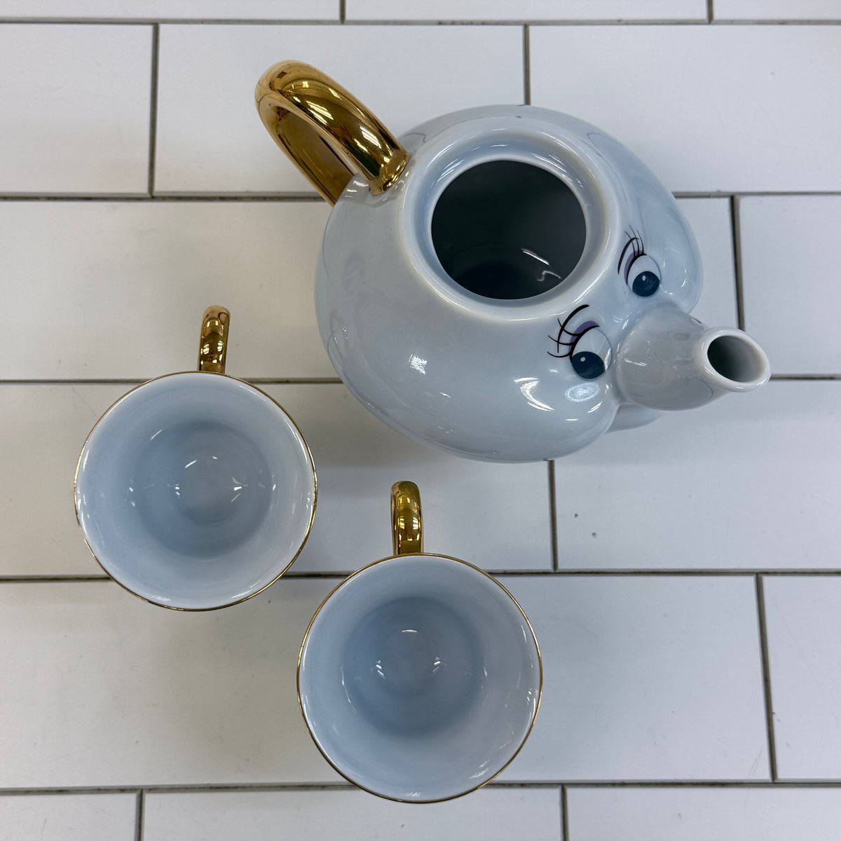 Tokyo Disneyland Mrs. Potts & Chip Porcelain Tea Set of 3