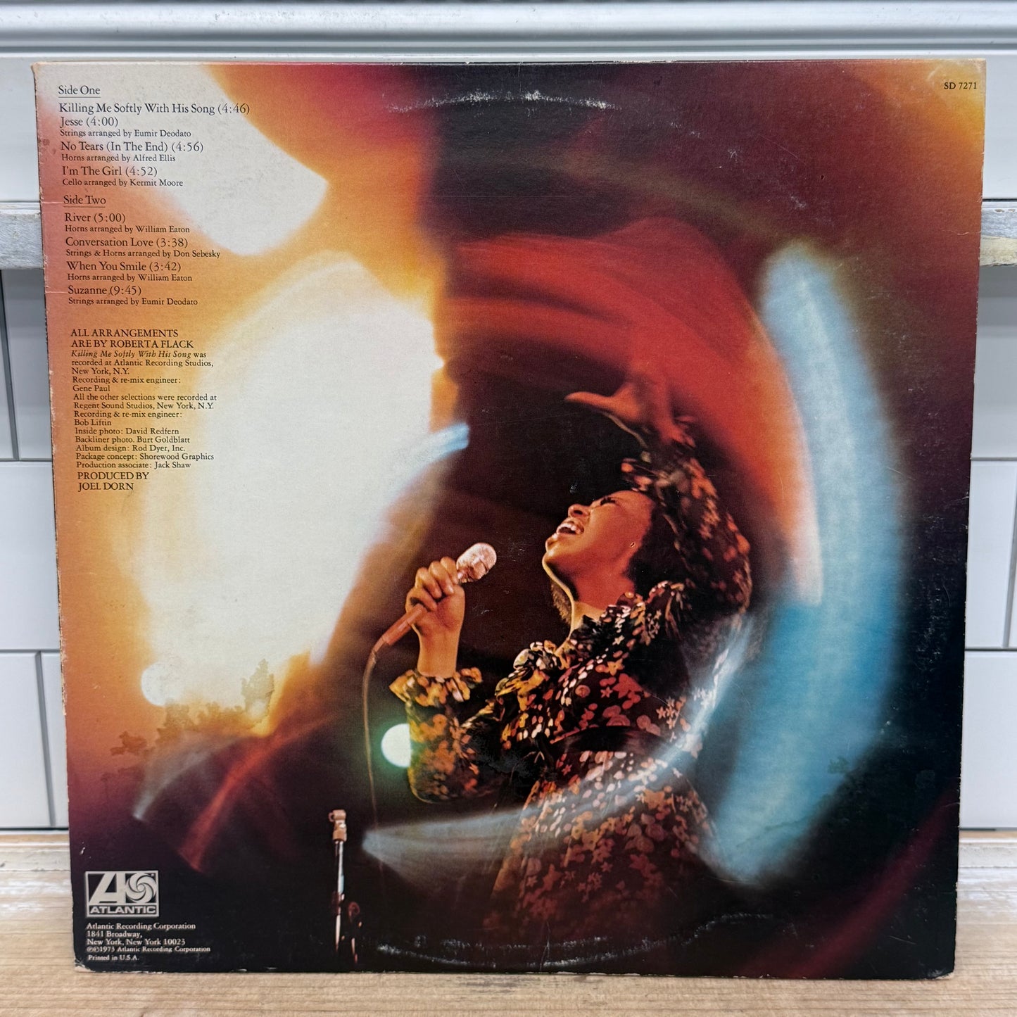 Roberta Flack Killing Me Softly Vinyl Record LP 1973 #SD 7271