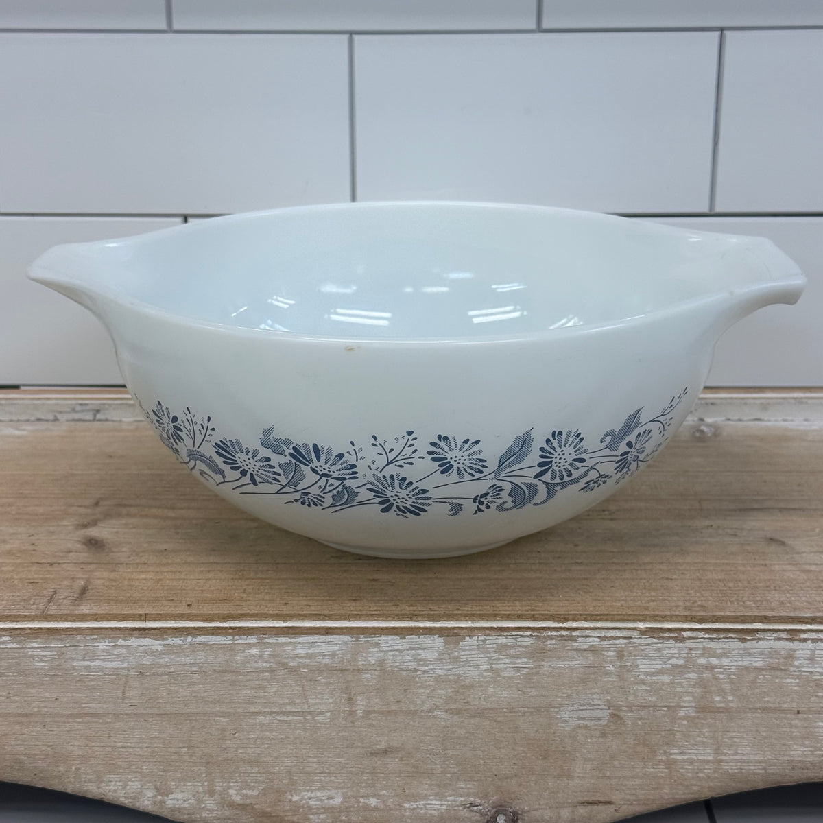 Pyrex Colonial Mist Blue Floral Casserole Dish 1980s