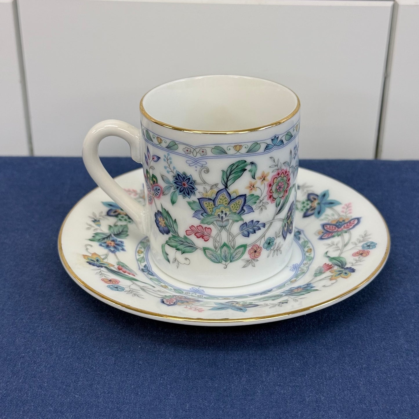 Andrea by Sadek Garden of India Demitasse Cups Saucers Set 4