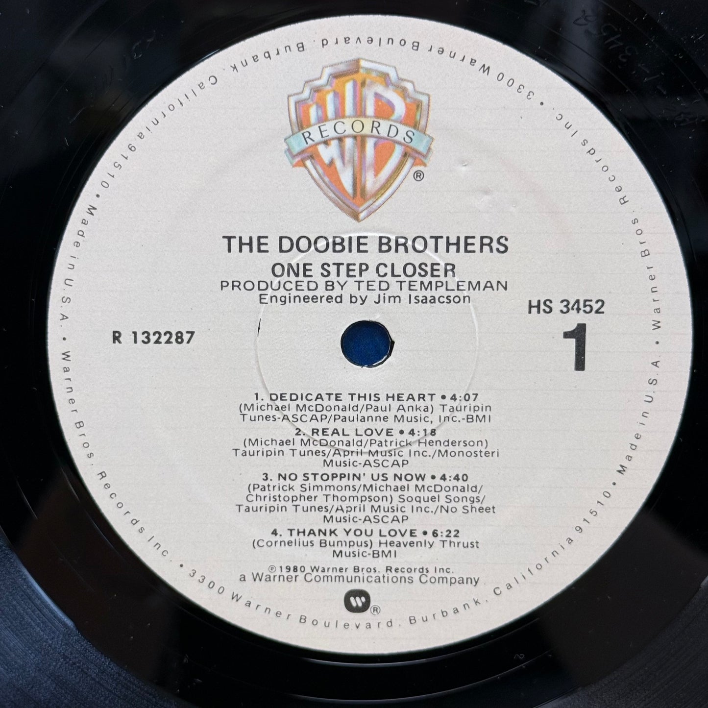 The Doobie Brothers One Step Closer Vinyl LP 1980 #HS 3452
