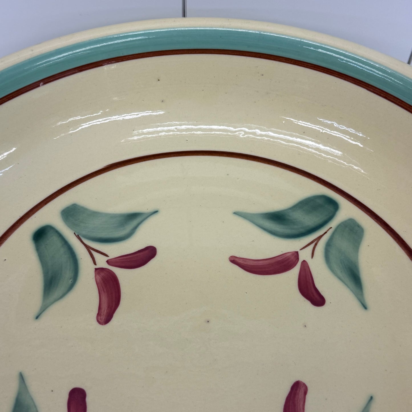 Robinson Ransbottom Floral Stoneware Bowl 1950s