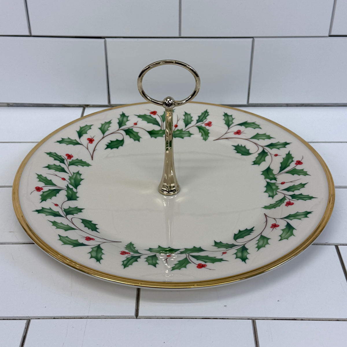 Lenox Holiday Holly Berry Serving Bowls Plate Mugs Selection