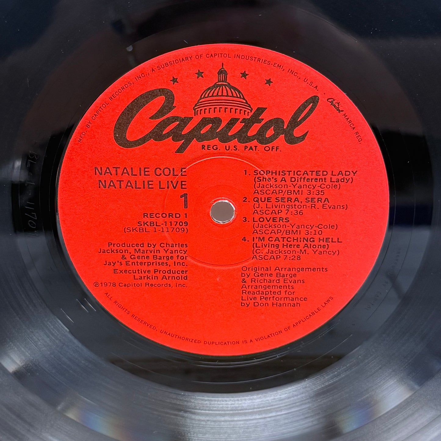 Natalie Cole Natalie Live Double Vinyl LP 1978 Capitol #SKBL-11709