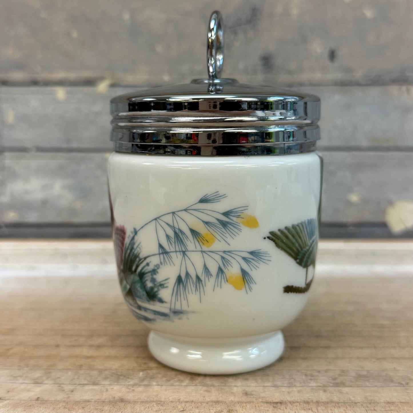 Royal Worcester Bird Pattern Porcelain Egg Coddler in Box