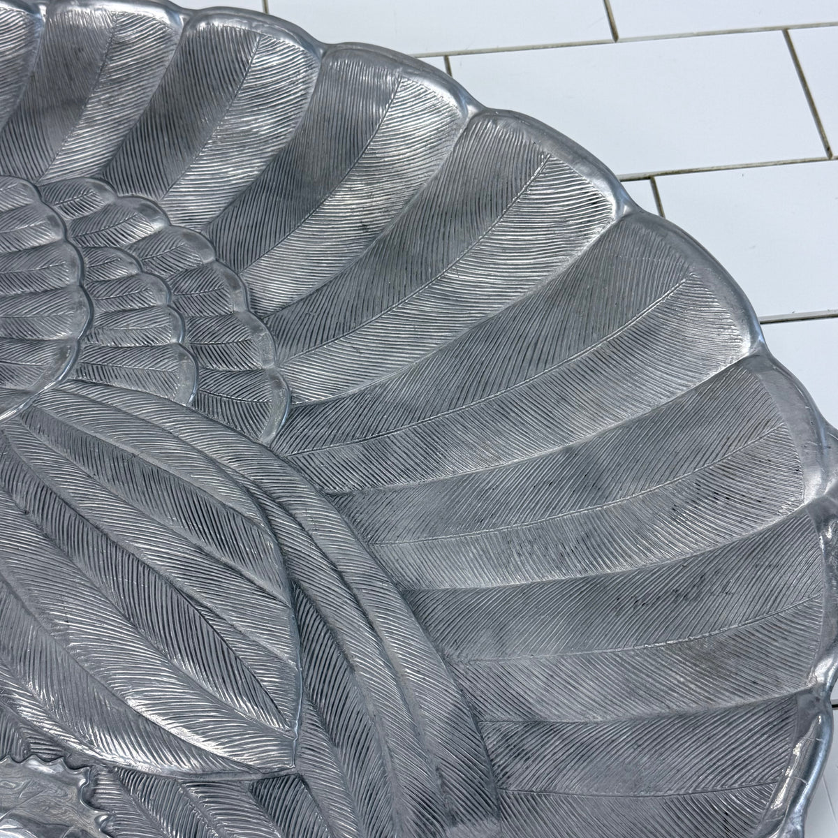 Lenox Turkey Thanksgiving Harvest Metal Serving Platter