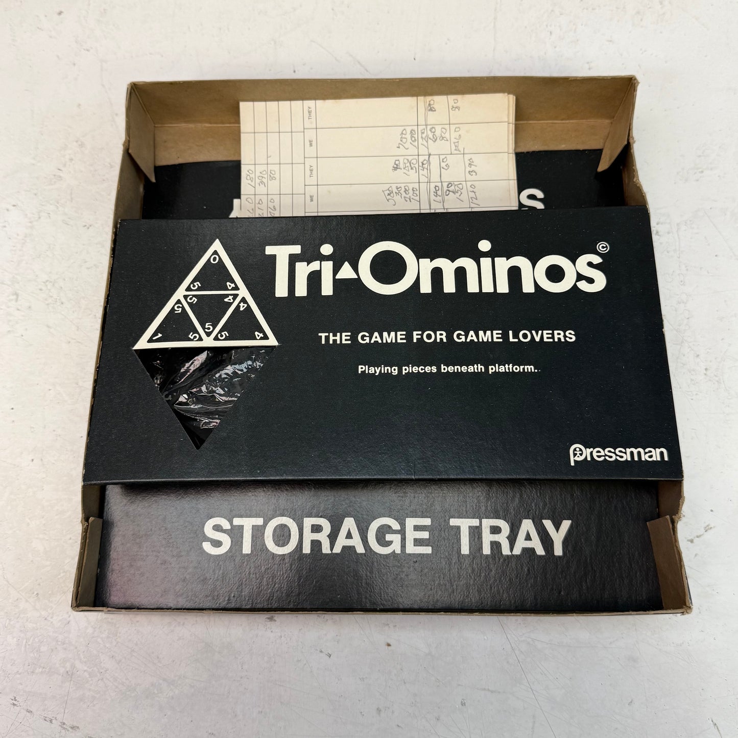 Pressman Tri-Ominos Puzzle Game Complete, 1960s