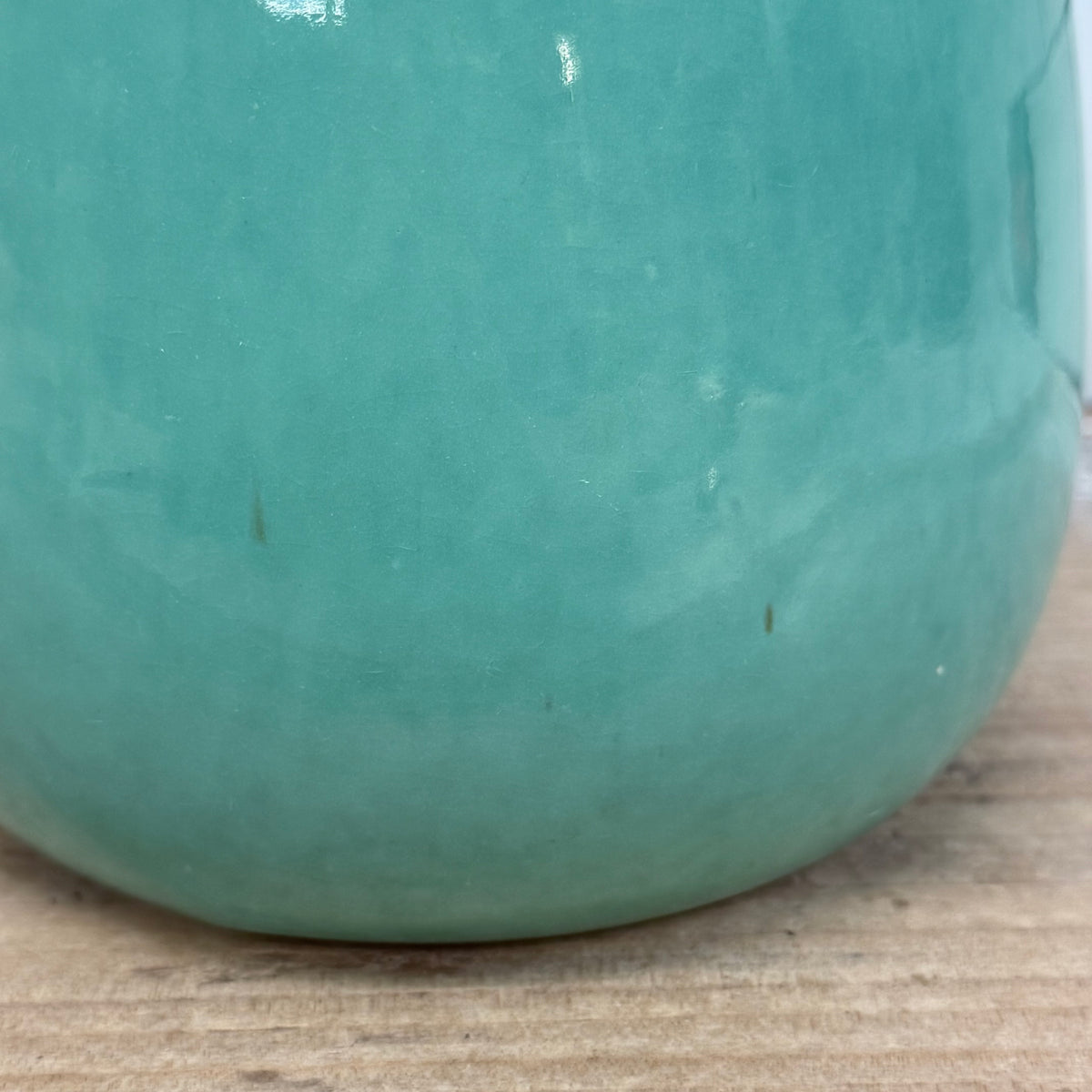 Russel Wright Style Seafoam Green Ceramic Covered Pitcher
