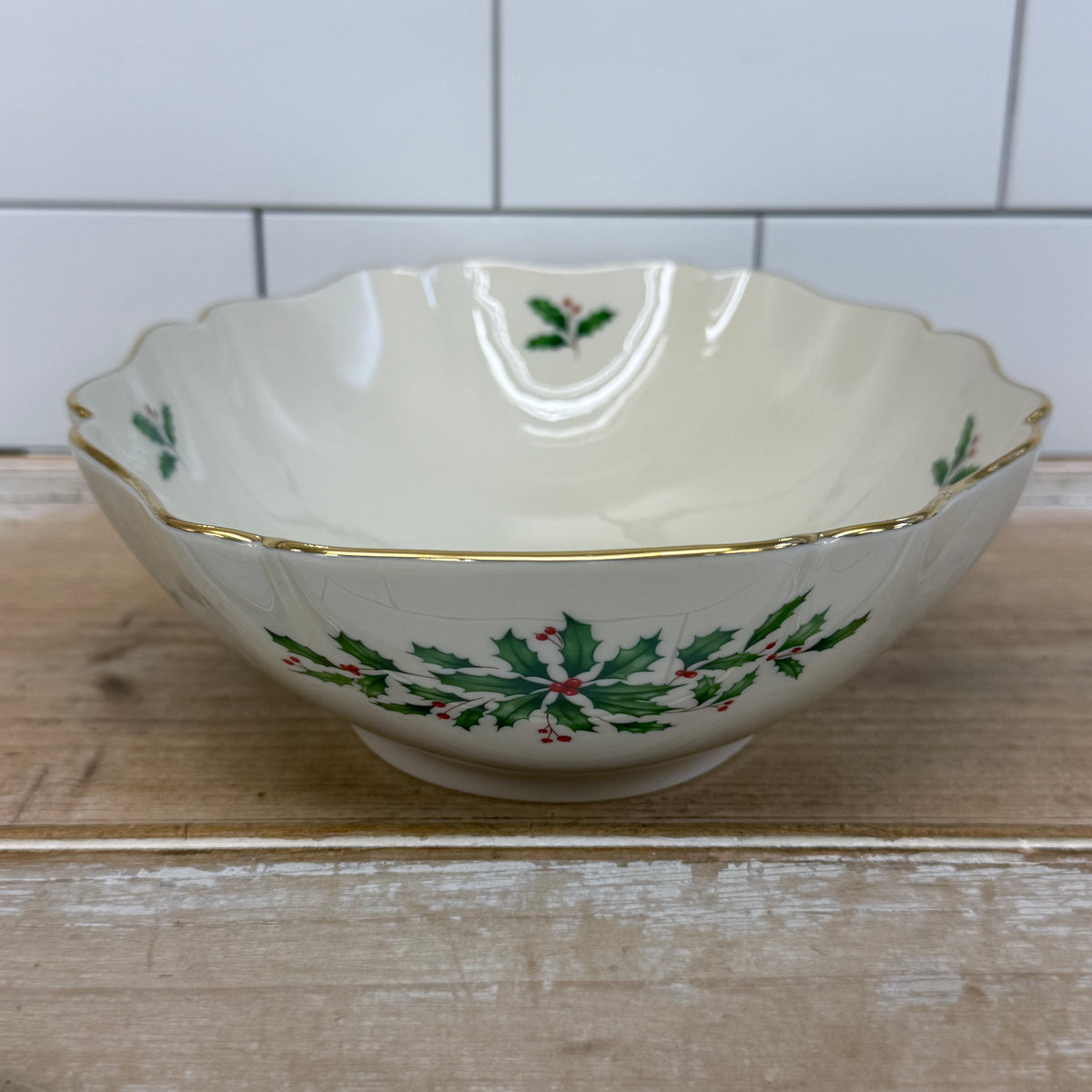Lenox Holiday Holly Berry Serving Bowls Plate Mugs Selection