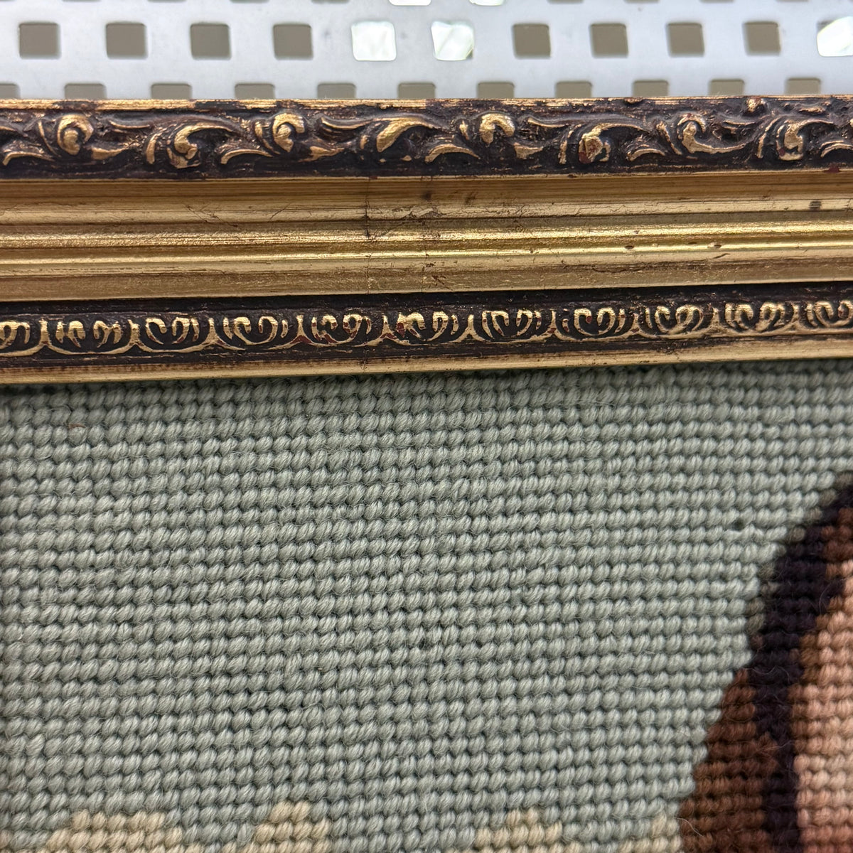 Leonardo da Vinci Mona Lisa Framed Needlepoint Art