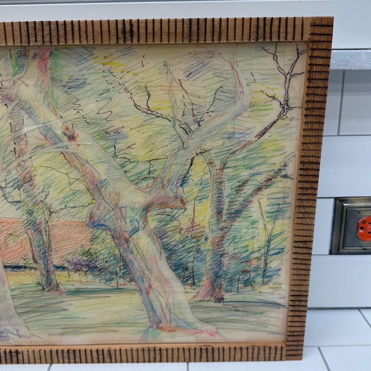 Tom Zuk A Train Runs Through Original Art , Signed 2007