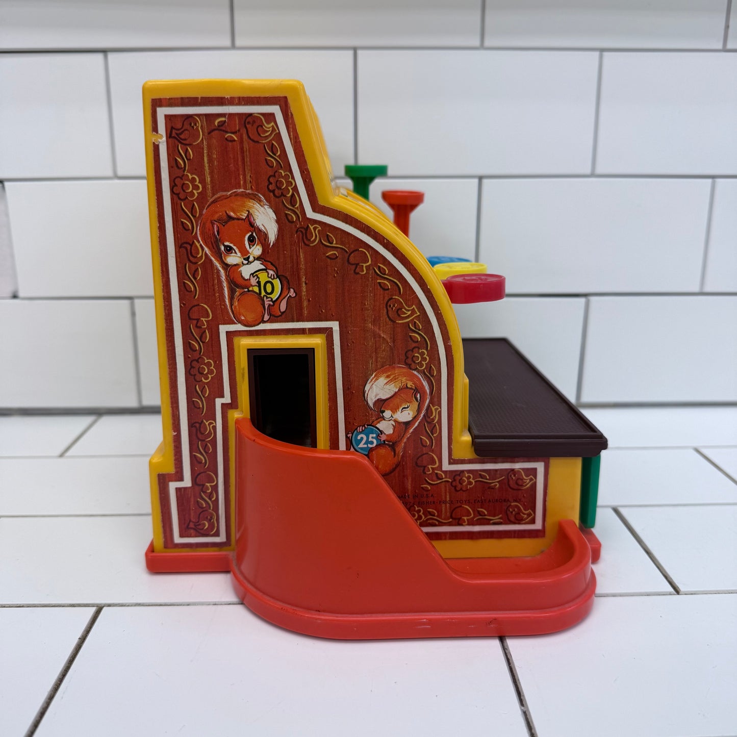 Vintage Fisher-Price Cash Register Toy 1974