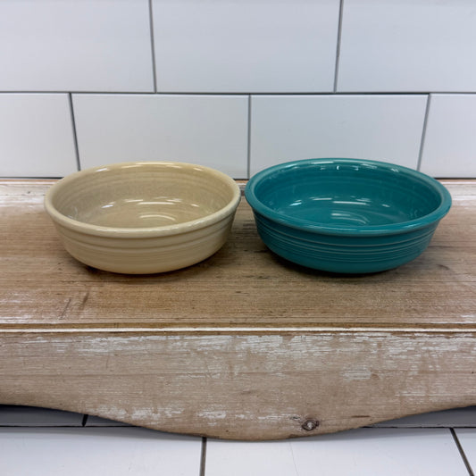 Fiesta Ivory & Turquoise Bowls Set of 2 HLC USA
