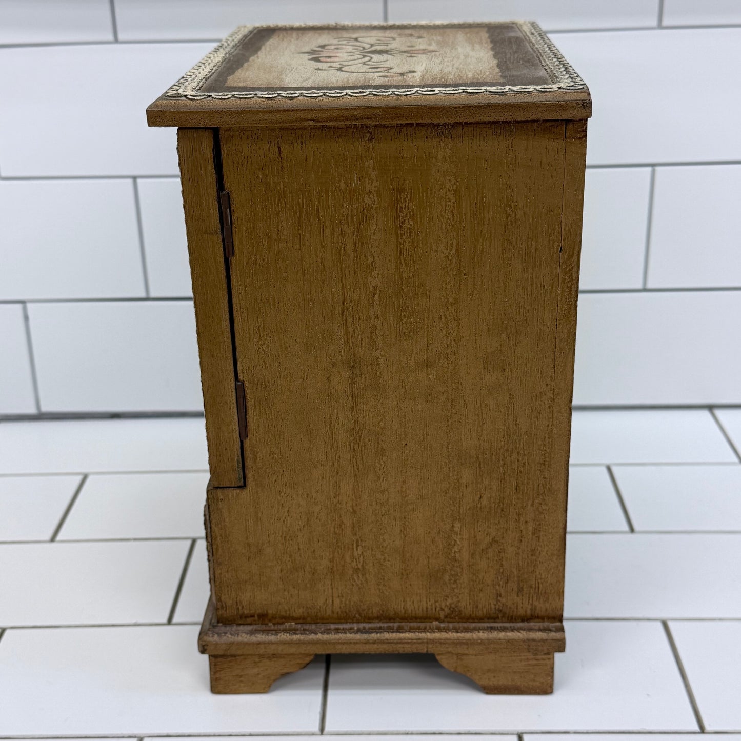 French Provincial Music Box Jewelry Cabinet Chest Vintage