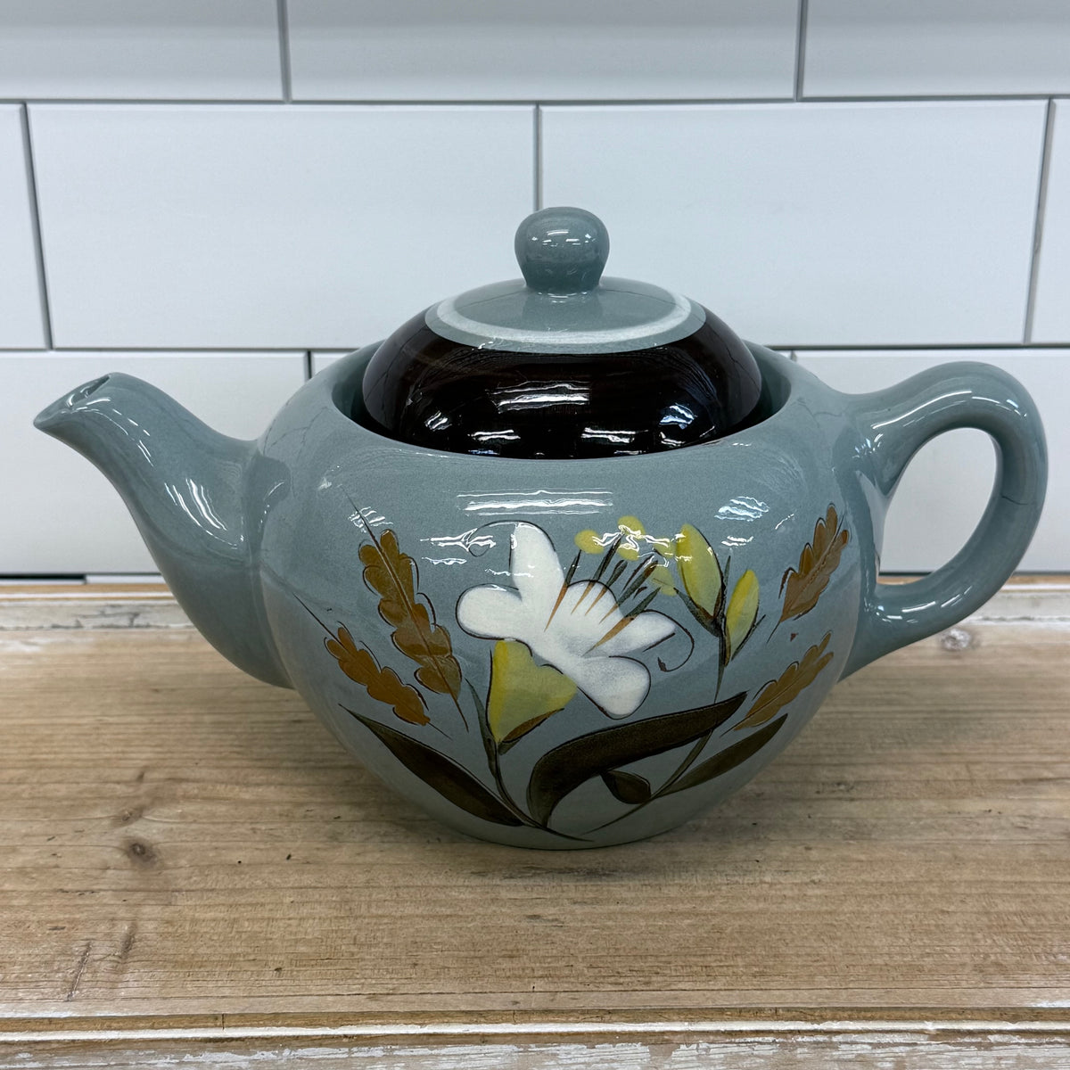 Stangl Golden Harvest Pottery Tea Pot & Cup Set