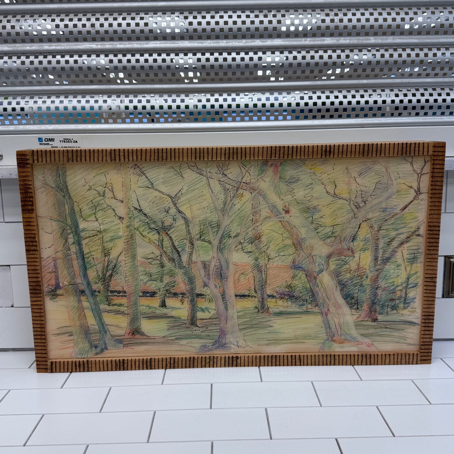 Tom Zuk A Train Runs Through Original Art , Signed 2007