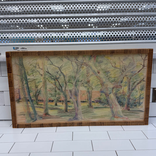 Tom Zuk A Train Runs Through Original Art , Signed 2007