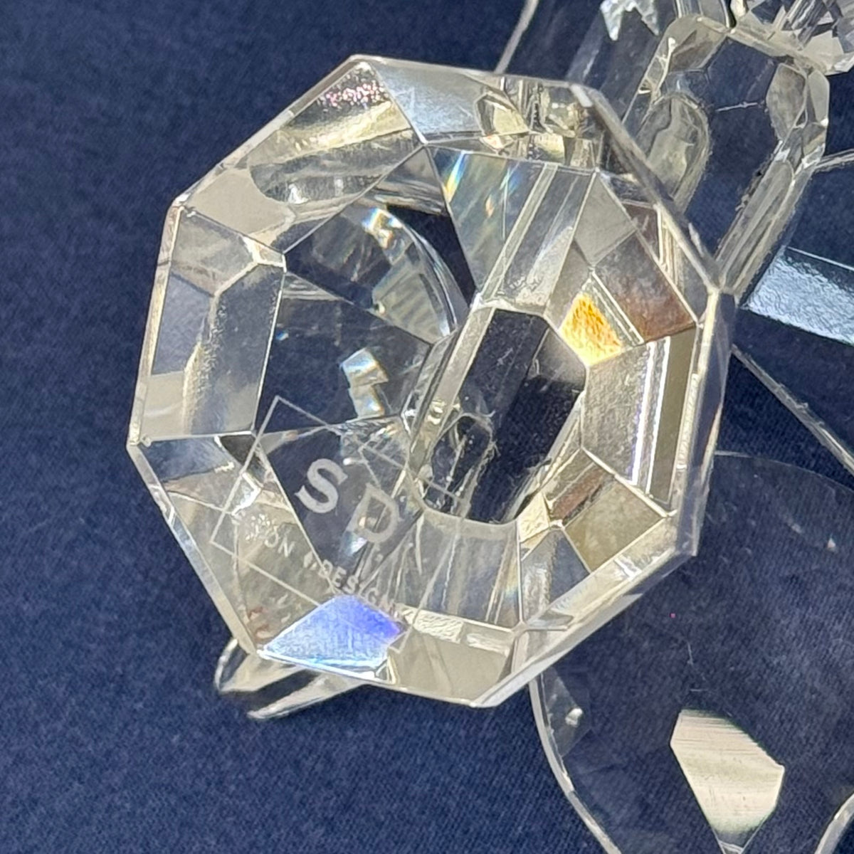 Simon Designs Butterfly Paperweight Faceted Crystal Figurine