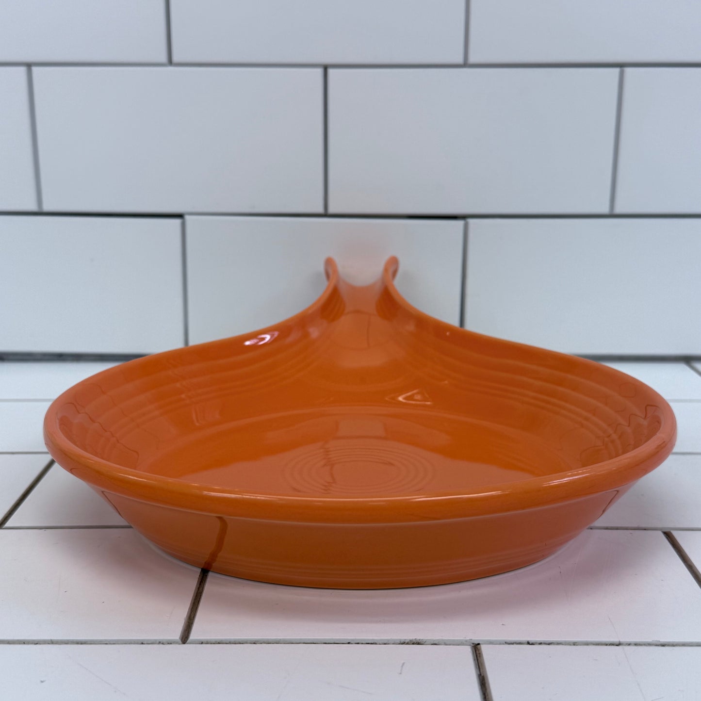 Homer Laughlin Fiesta Tangerine Skillet Baker USA 2000s