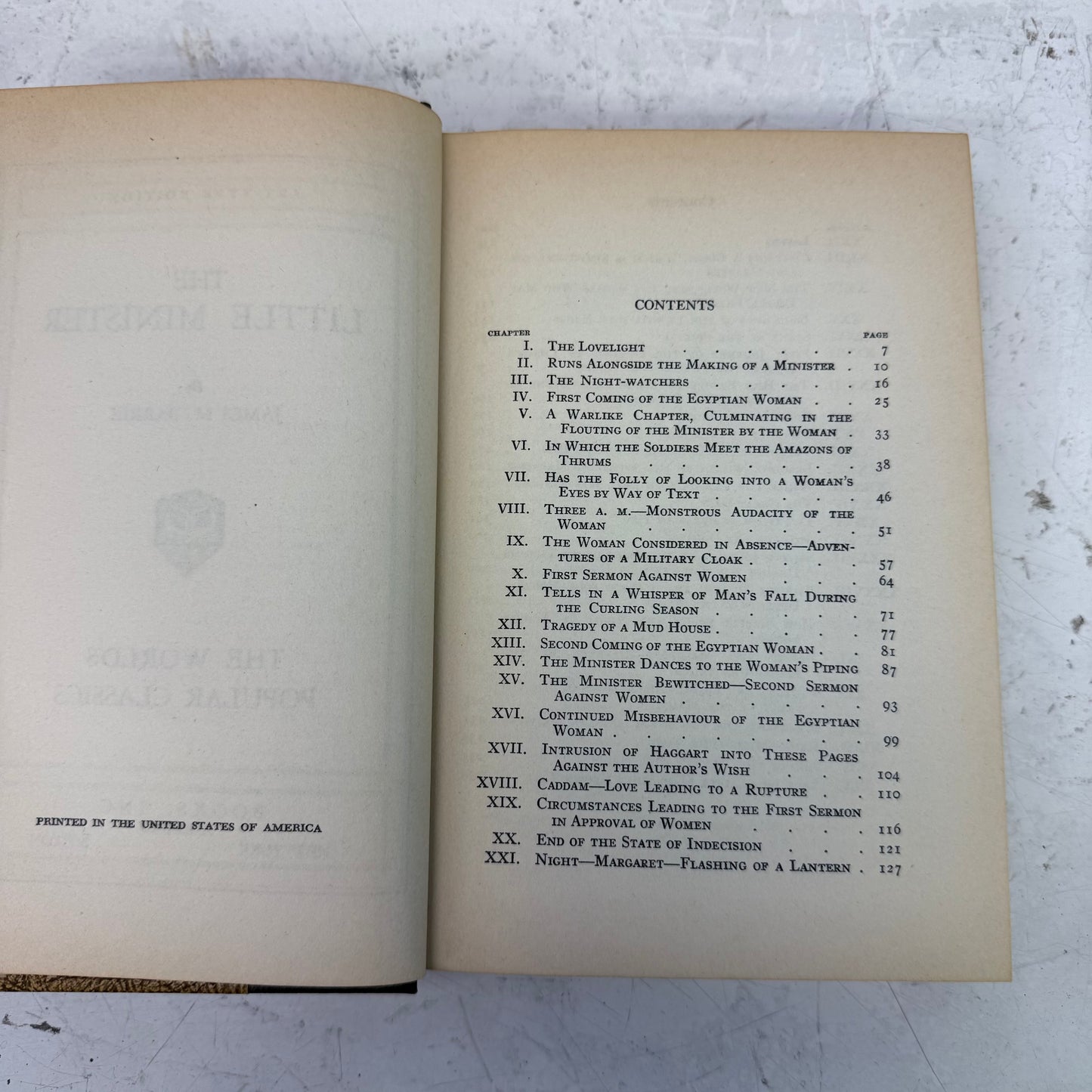 James Barrie The Little Minister Hardback, 1940s Ed.