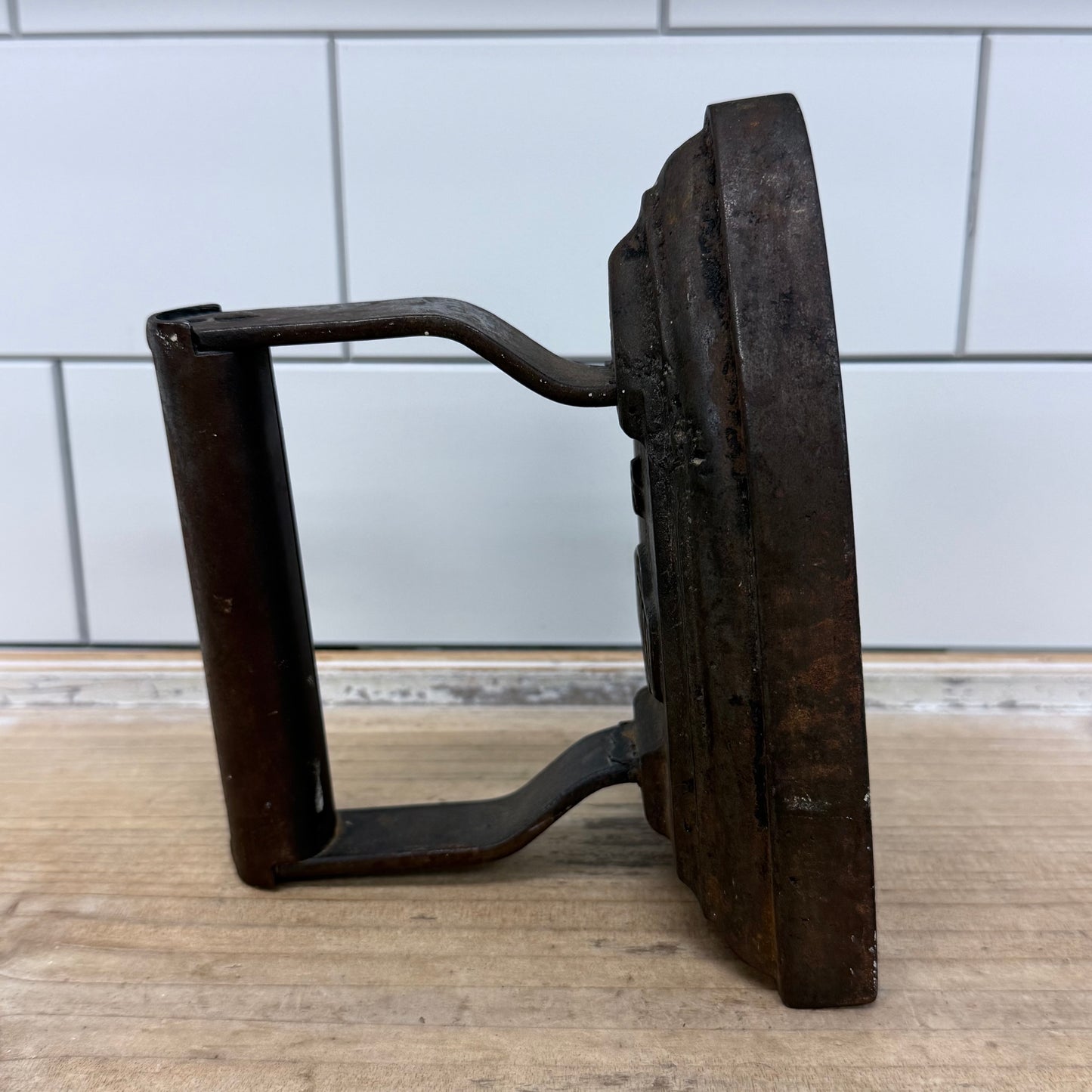 Antique Orion No. 6 Cast Iron Sad Iron with Wood Handle