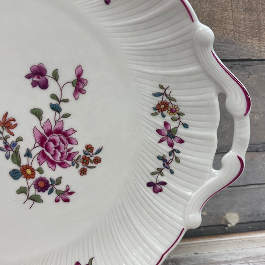 Bernardaud Limoges Lowestoft Porcelain Cake Plate