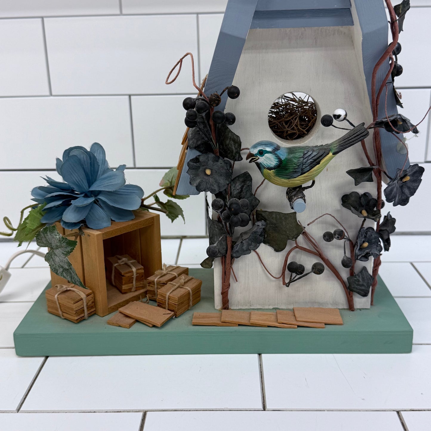 Birdhouse Cottagecore Accent Lamp Decor