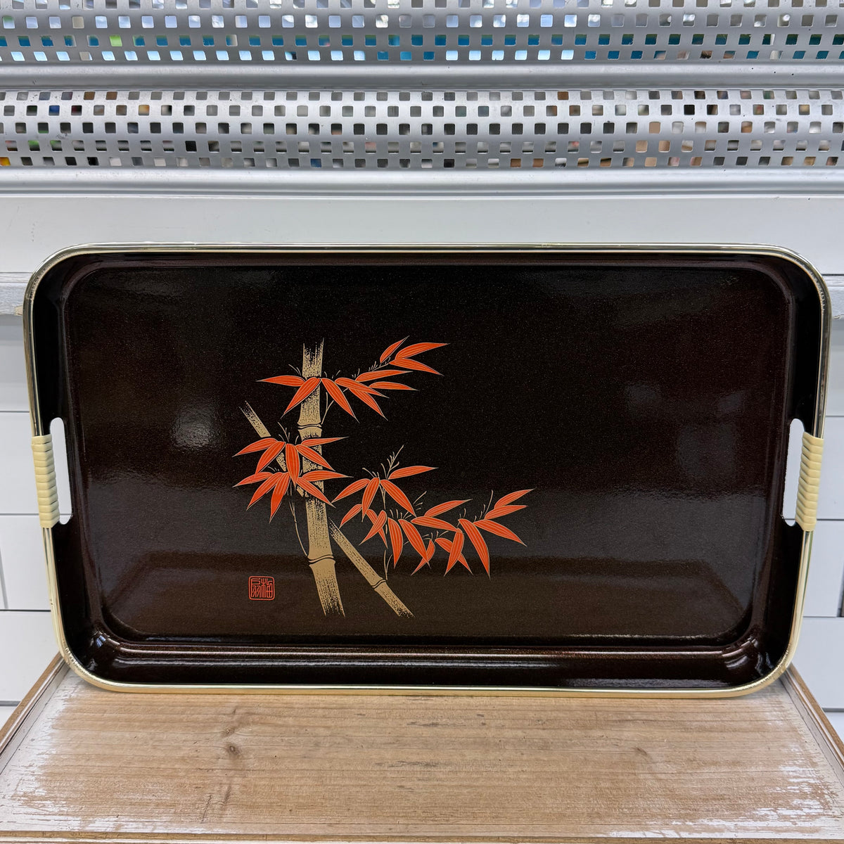 Japanese Style Bamboo Serving Trays Set of 2