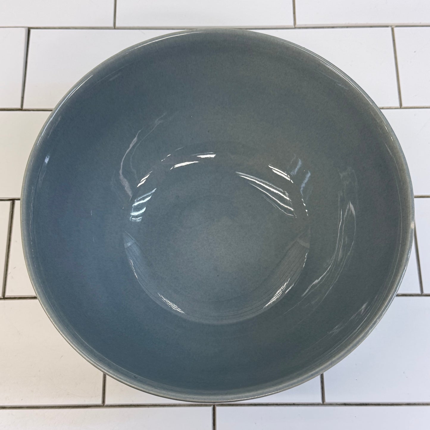 Studio Art Pottery Blue Gray Stoneware Bowl