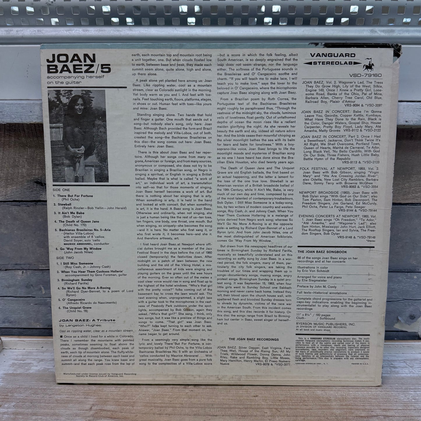 Joan Baez 5 Vinyl Record, 1964