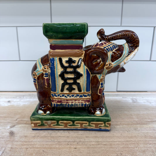 Elephant Glazed Ceramic Figurine