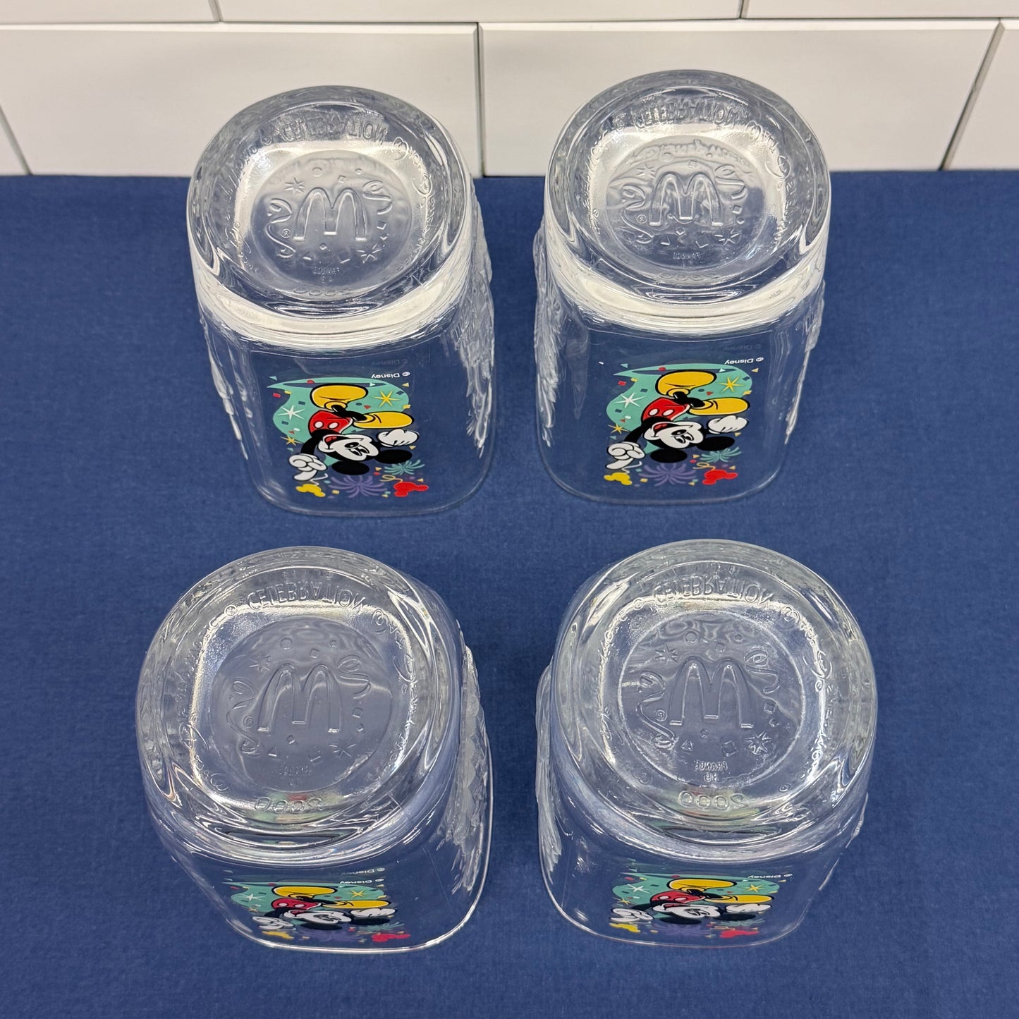McDonald's Disney World Celebration 2000 Magic Kingdom Glasses Set of 4