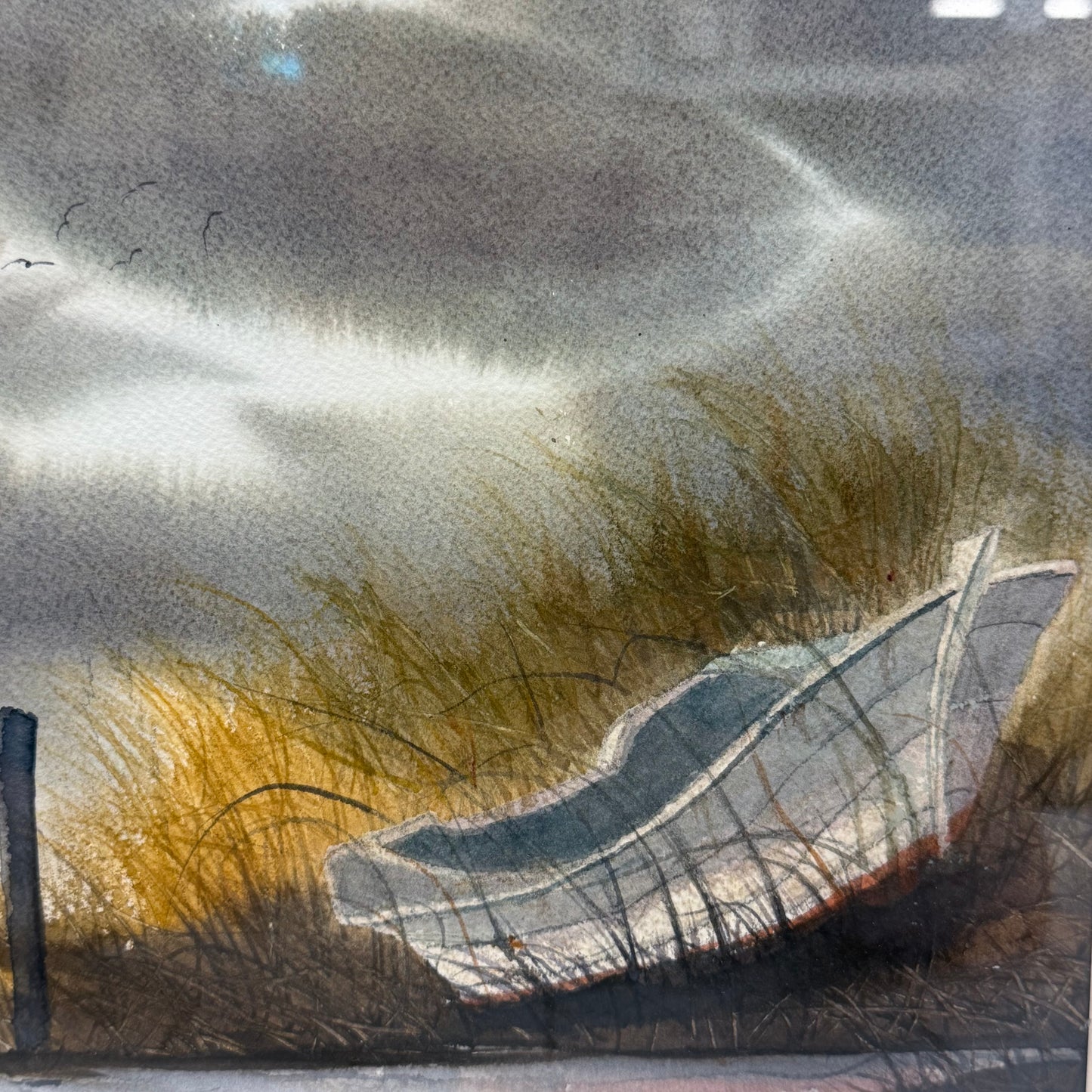 Coastal Landscape Framed Original Painting, Signed