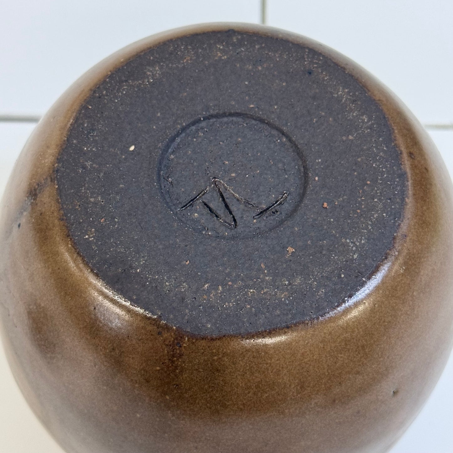 Studio Art Pottery Stoneware Lidded Jar Handmade Signed