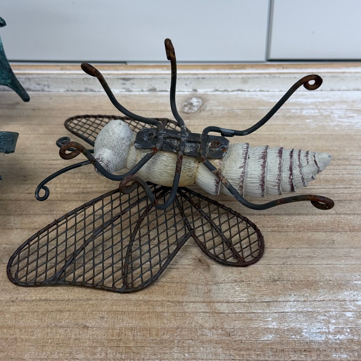 Brass Frog Grasshopper Butterfly Figurine Decor Lot Set of 3