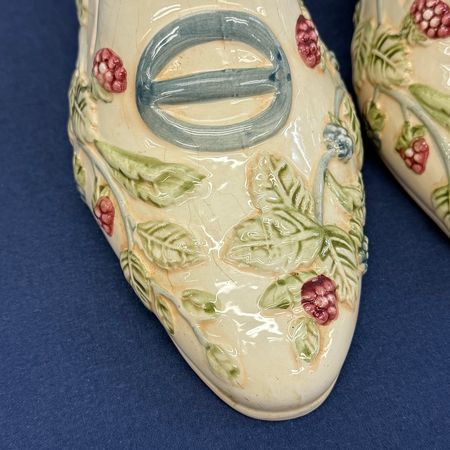 W.C.L. China High Heeled Shoe Planters, Ceramic Set of 2