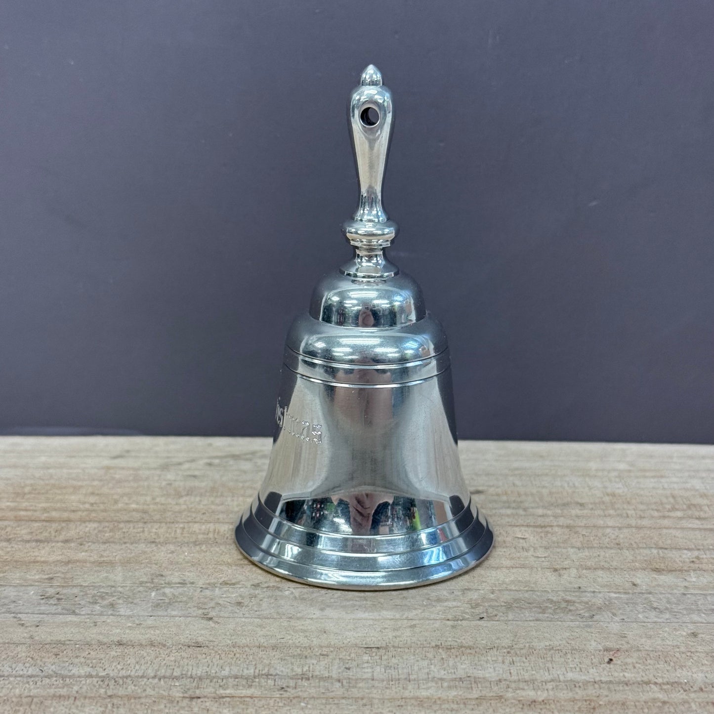 Shirley Pewter Ornament, Holiday Bell 1997