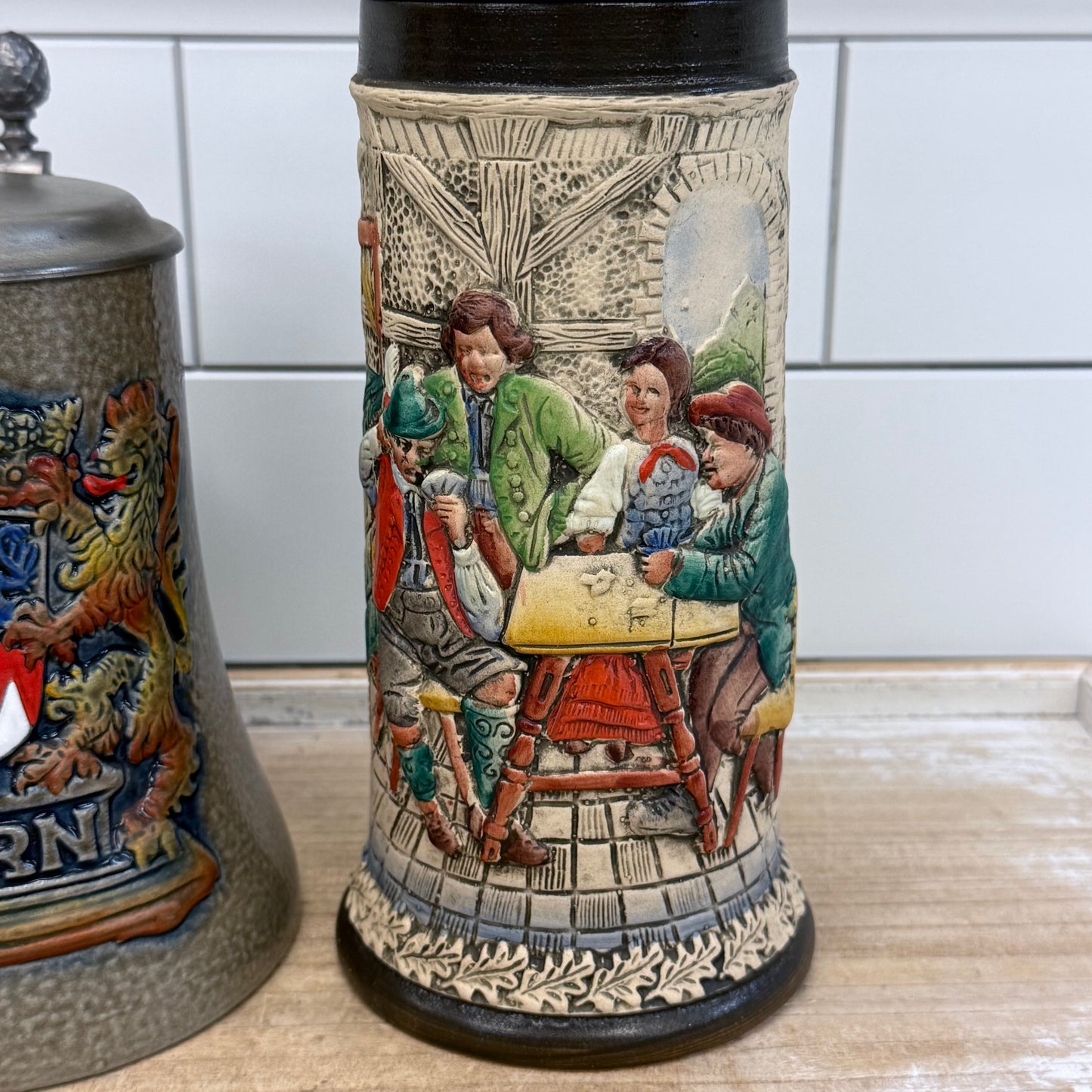 German Beer Steins Lot Wekara King Armin Bay Set 3