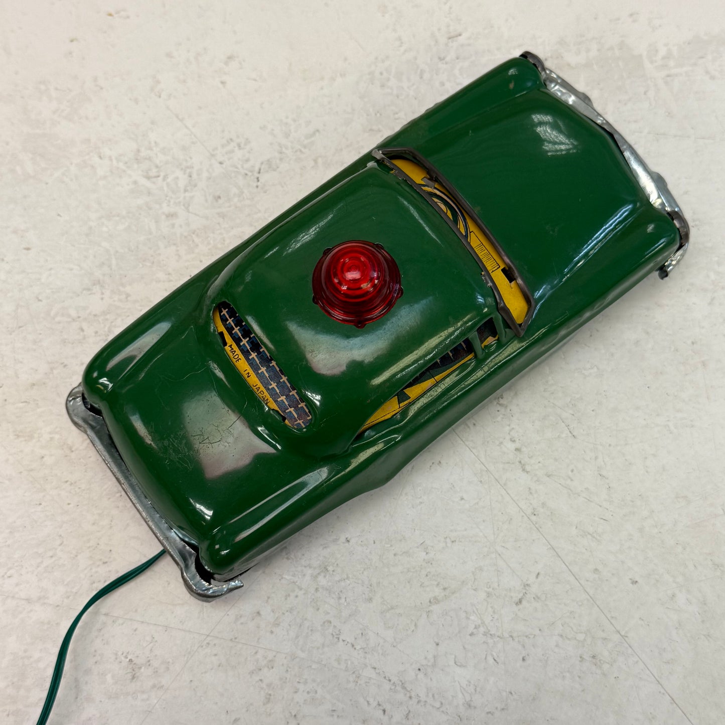 Marx Line Mar Battery Powered Police Car Tin Toy, 1950s