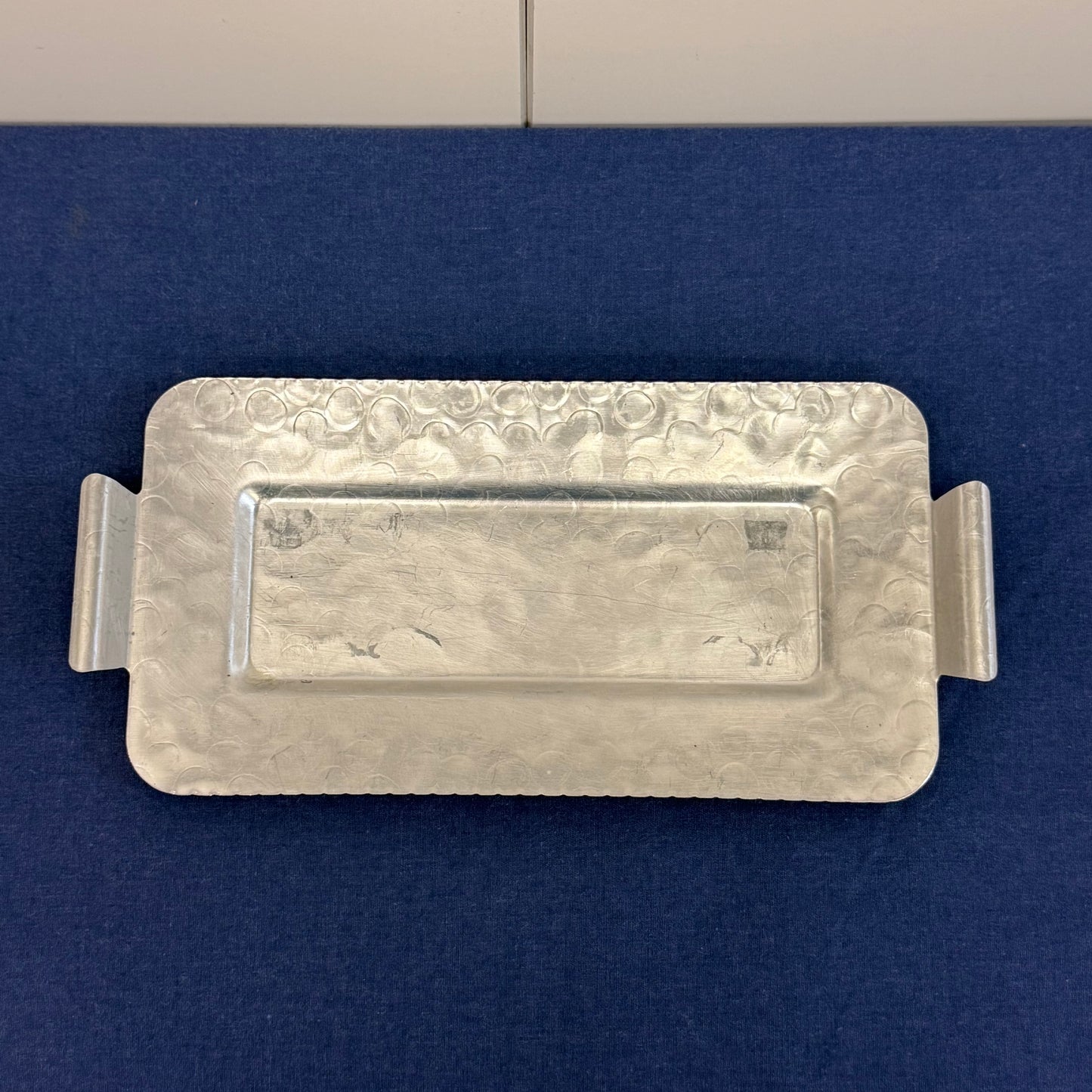 Rodney Kent Hammered Aluminum Butter Dish, 1950s